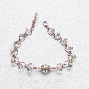 Iridescent Glass Beads & Copper Bracelet ~ Warm Sexy Seductive Feminine Essence!